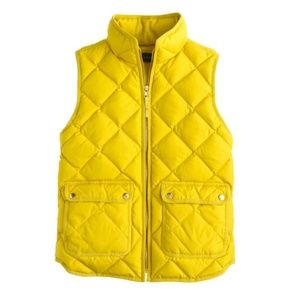 Jcrew Puffer Down Vest in Chartreuse
